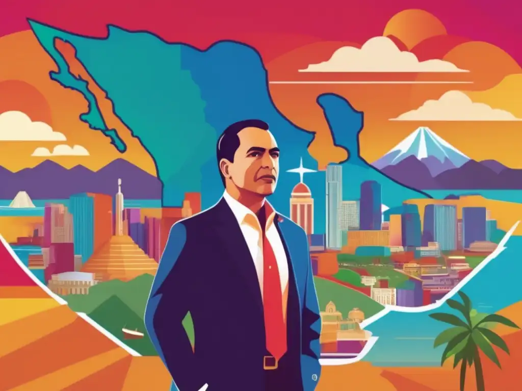 Un poderoso retrato digital de Francisco Morazán con un mapa de Centroamérica al fondo, simbolizando su visión de una Centroamérica unida
