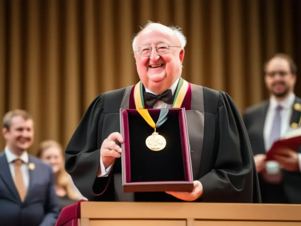 Angus Deaton recibe el Premio Nobel en Economía, con una expresión humilde y orgullosa