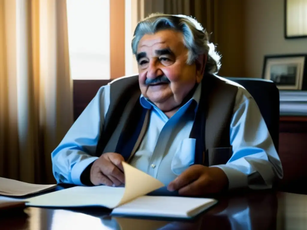 José Mujica, presidente austero, conversa con ciudadanos en su oficina minimalista