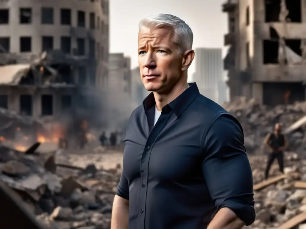 Anderson Cooper, periodismo engaged: el reportero frente a la destrucción, transmitiendo con determinación