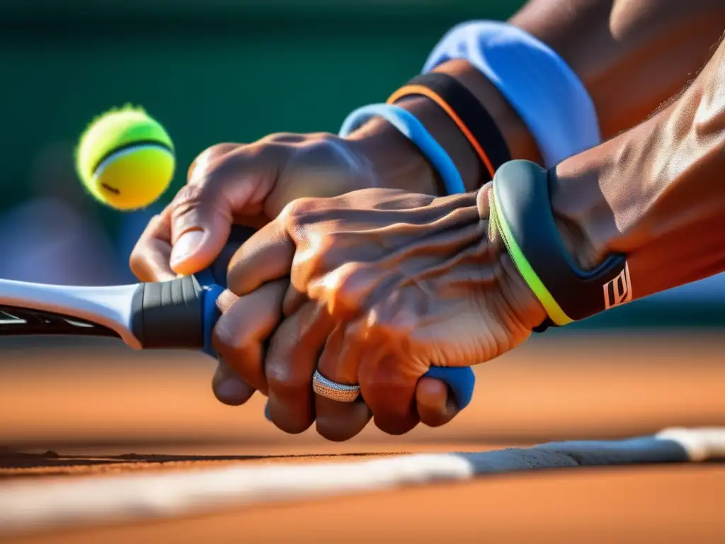 Rafael Nadal mostrando resiliencia y legado con su raqueta de tenis