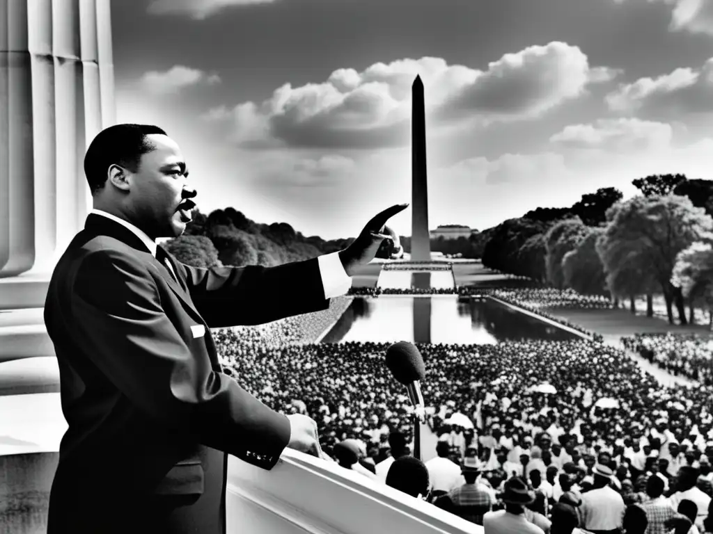 Un retrato en blanco y negro de Martin Luther King Jr