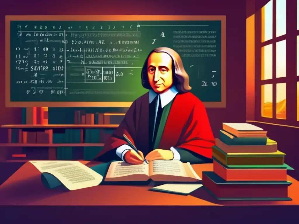 Un retrato digital moderno de Blaise Pascal mostrando su vida contradictoria