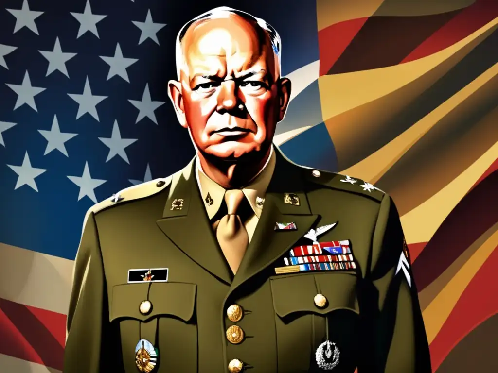 El retrato digital de alta resolución muestra al General Dwight D