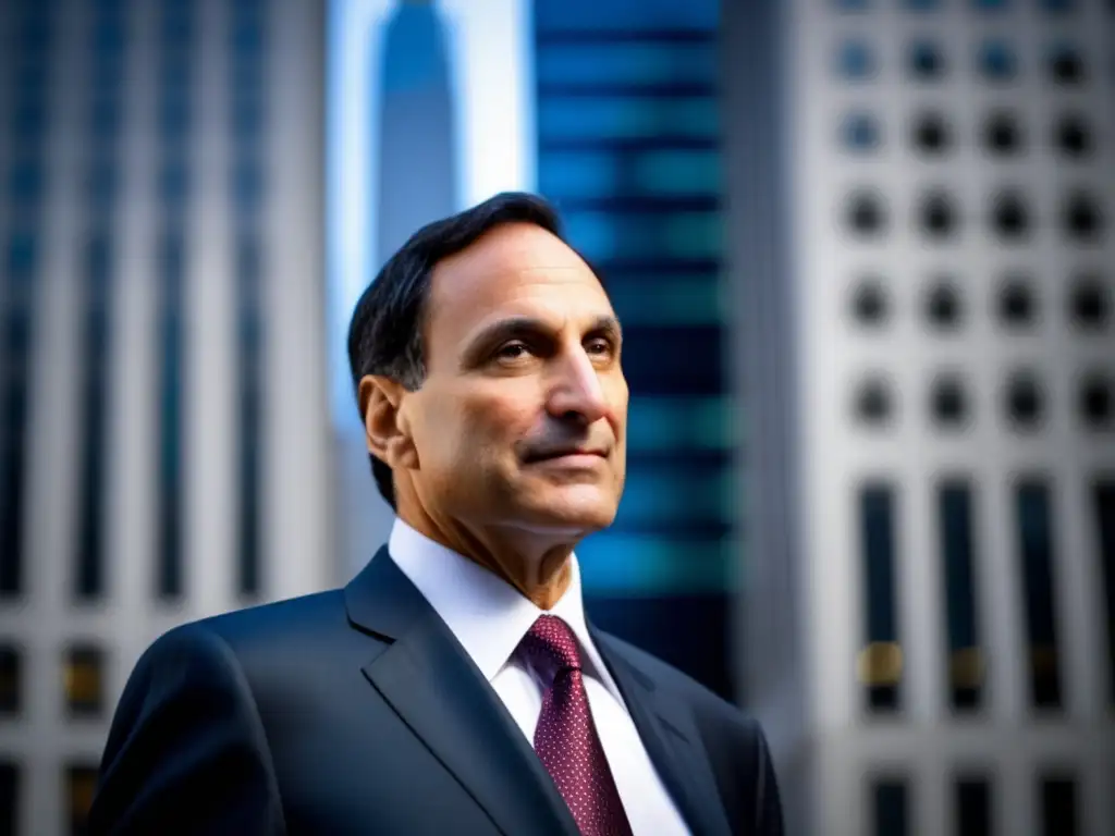 Un retrato impactante de Richard Fuld, ex CEO de Lehman Brothers, frente al edificio de la compañía en Nueva York