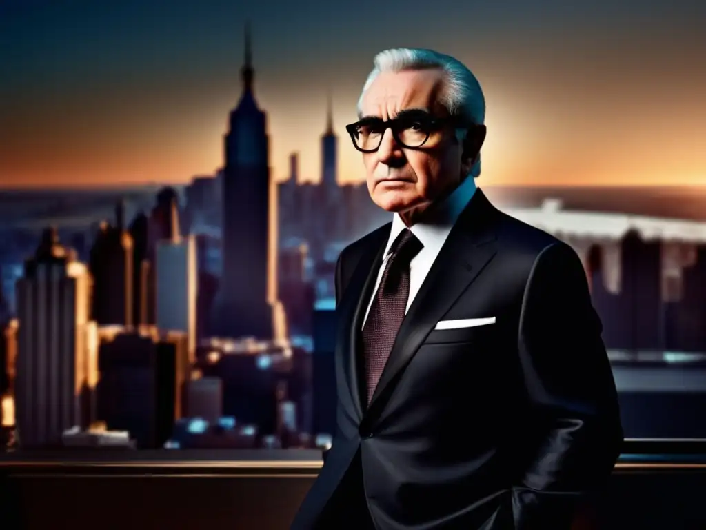 Un retrato impresionante de Martin Scorsese en Nueva York, reflejando su legado como director