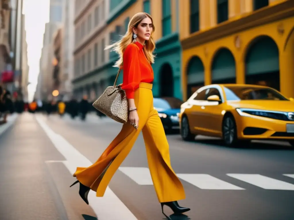 Chiara Ferragni lidera la Revolución de la moda con confianza y estilo en la bulliciosa ciudad