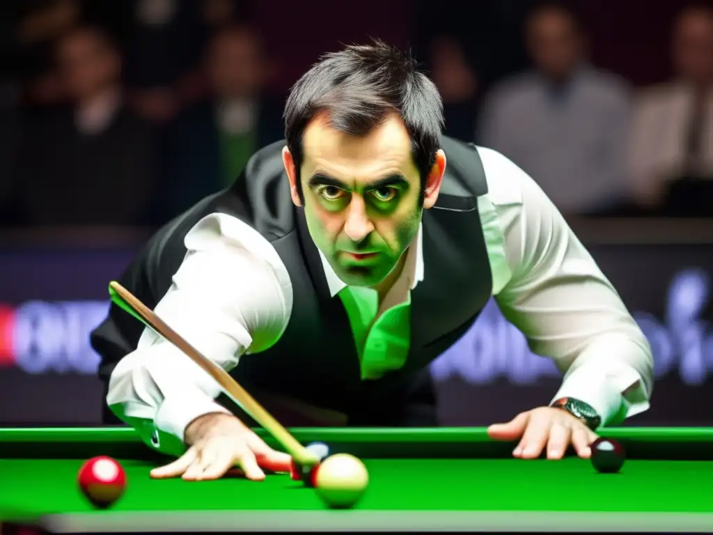 Ronnie O'Sullivan concentrado en la mesa de billar: Vida y legado de Ronnie O'Sullivan