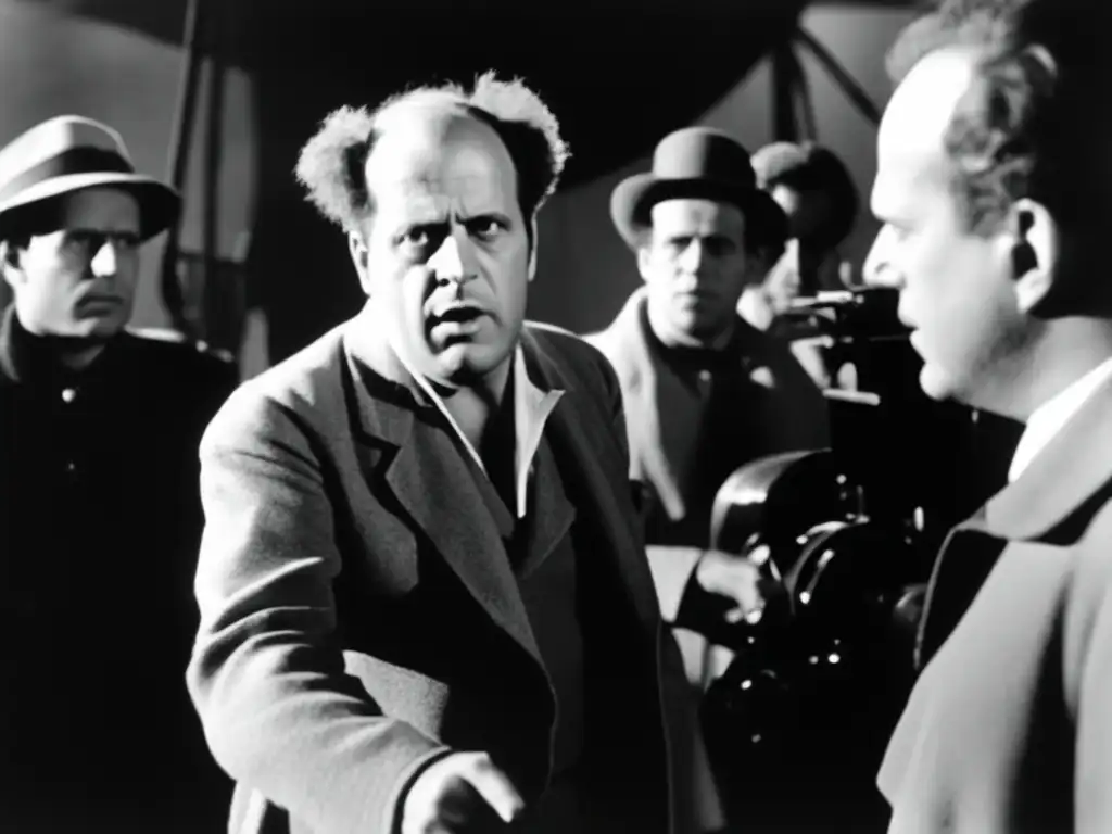 Sergei Eisenstein dirige con pasión en un set de película