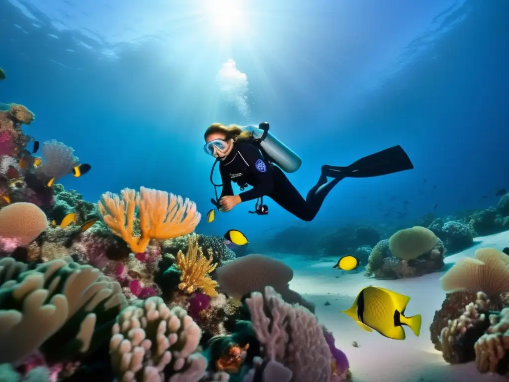 Exploración submarina de la oceanógrafa Sylvia Earle y su equipo, rodeados de vida marina