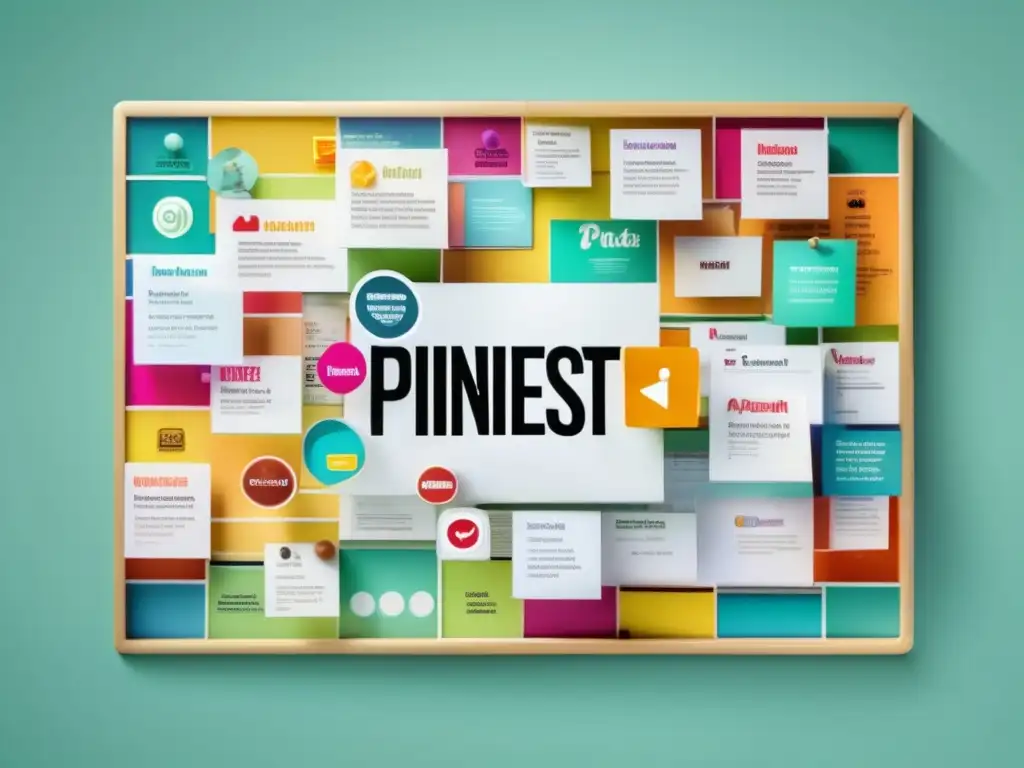 Un tablero de pines organizado con imágenes vibrantes y estrategias de éxito en Pinterest