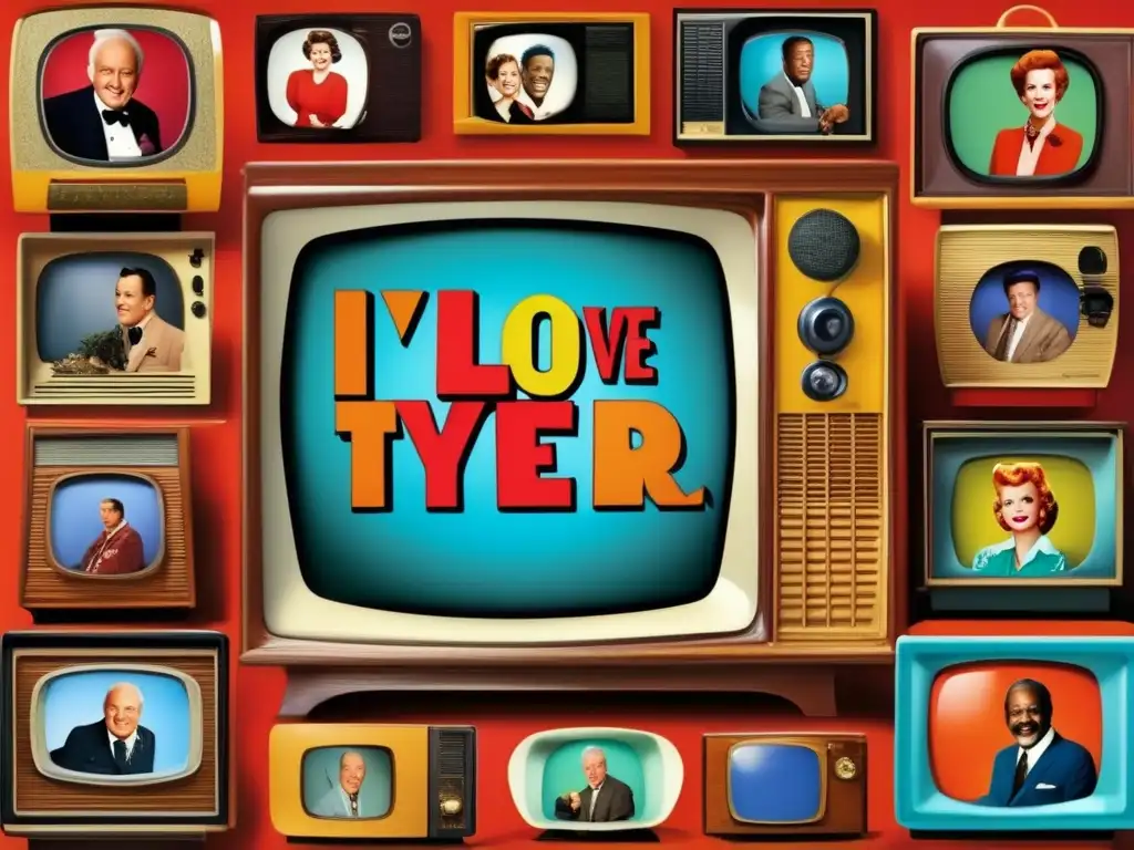 Un televisor vintage muestra a icónicos personajes de la televisión clásica