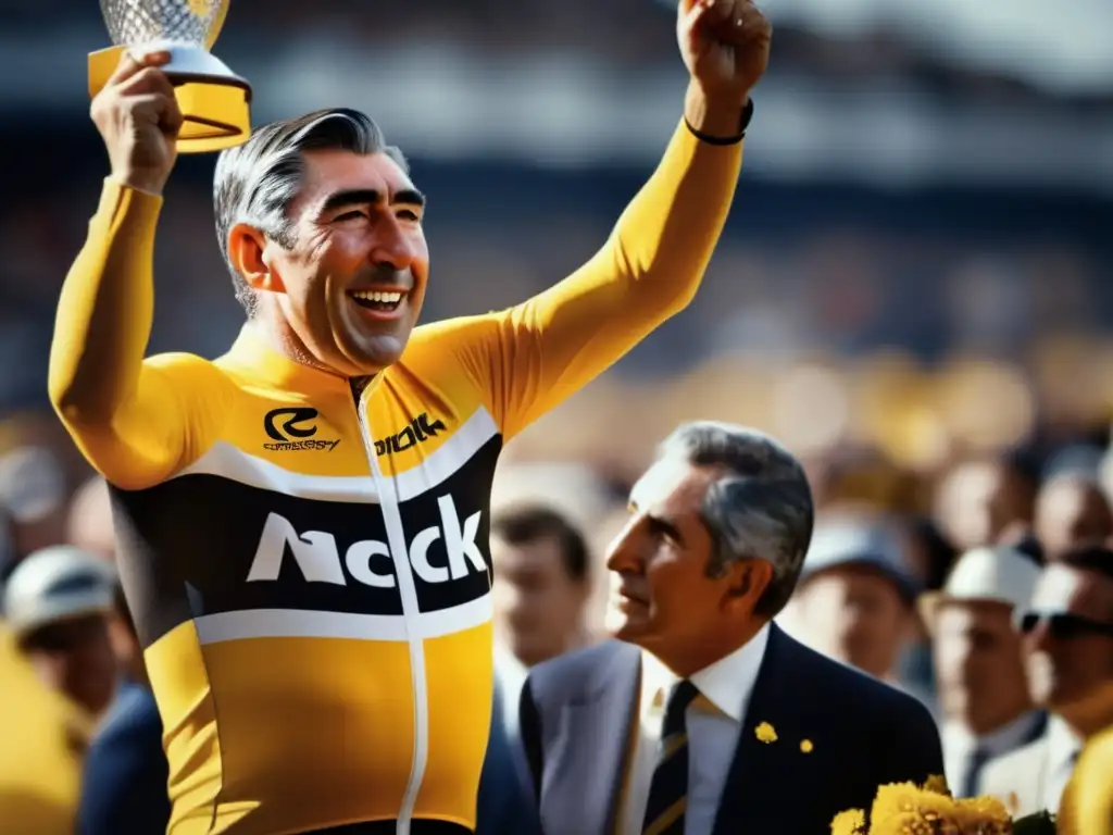 Eddy Merckx triunfando en el Tour de Francia, capturando su grandeza