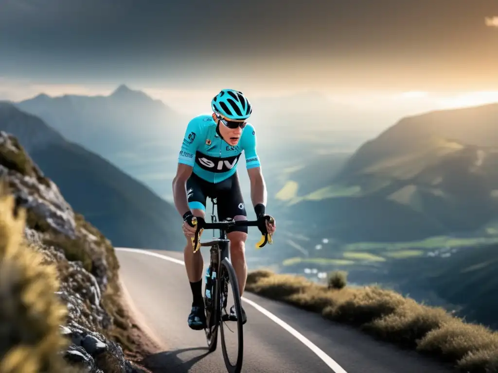 Chris Froome triunfante en la cima, reflejando su influencia en el ciclismo