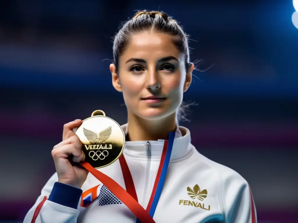 Valentina Vezzali, influencia en esgrima, medalla de oro olímpica, determinación y habilidad