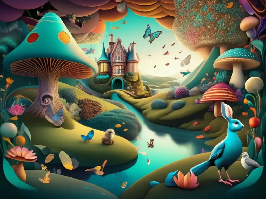 Un viaje a la originalidad de Lewis Carroll más allá, con colores vibrantes y una atmósfera onírica que captura su creatividad
