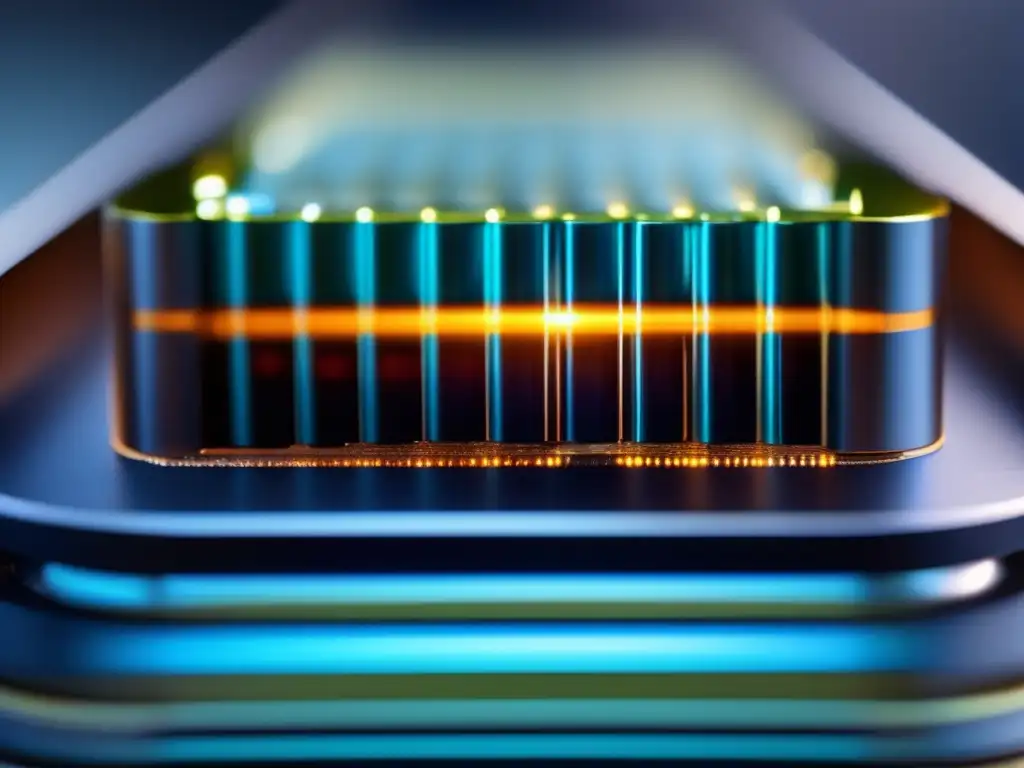 Una vista detallada de una celda de batería de litio, resaltando la tecnología de vanguardia detrás de la revolución en energía móvil