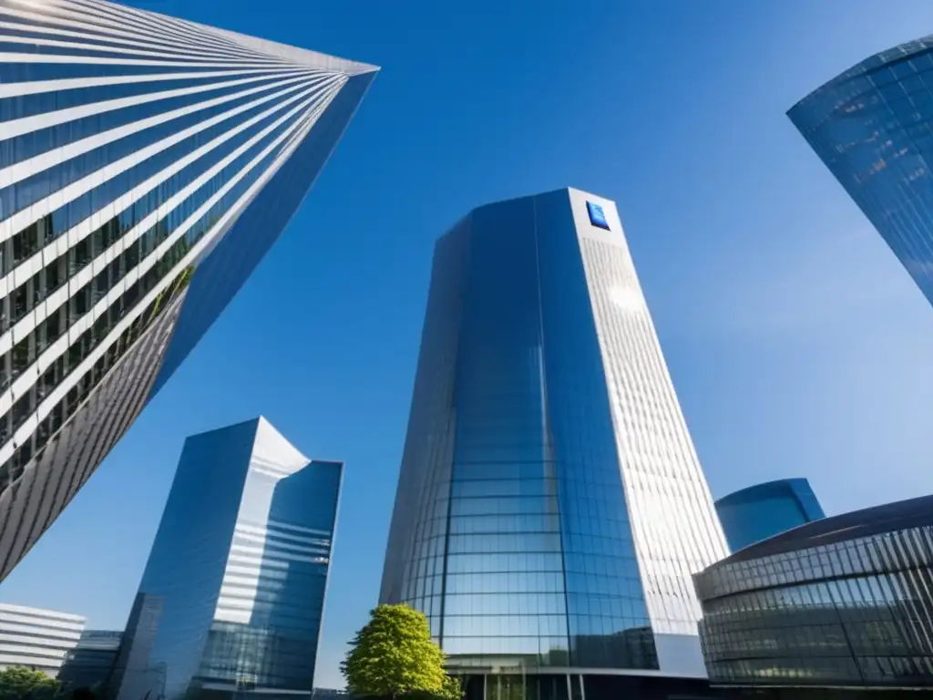 Una vista panorámica de la sede del Banco Central Europeo en Frankfurt, Alemania