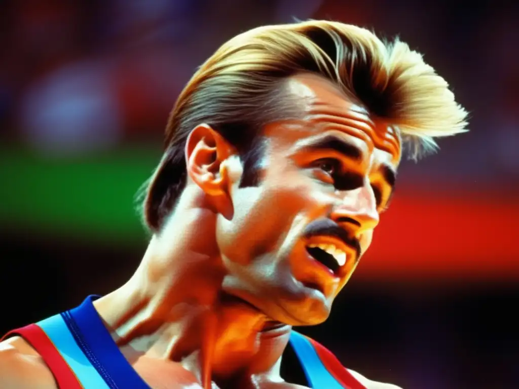 Vitaly Scherbo realiza una rutina de gimnasia impecable en los Juegos Olímpicos de Barcelona 92, mostrando su fuerza y determinación